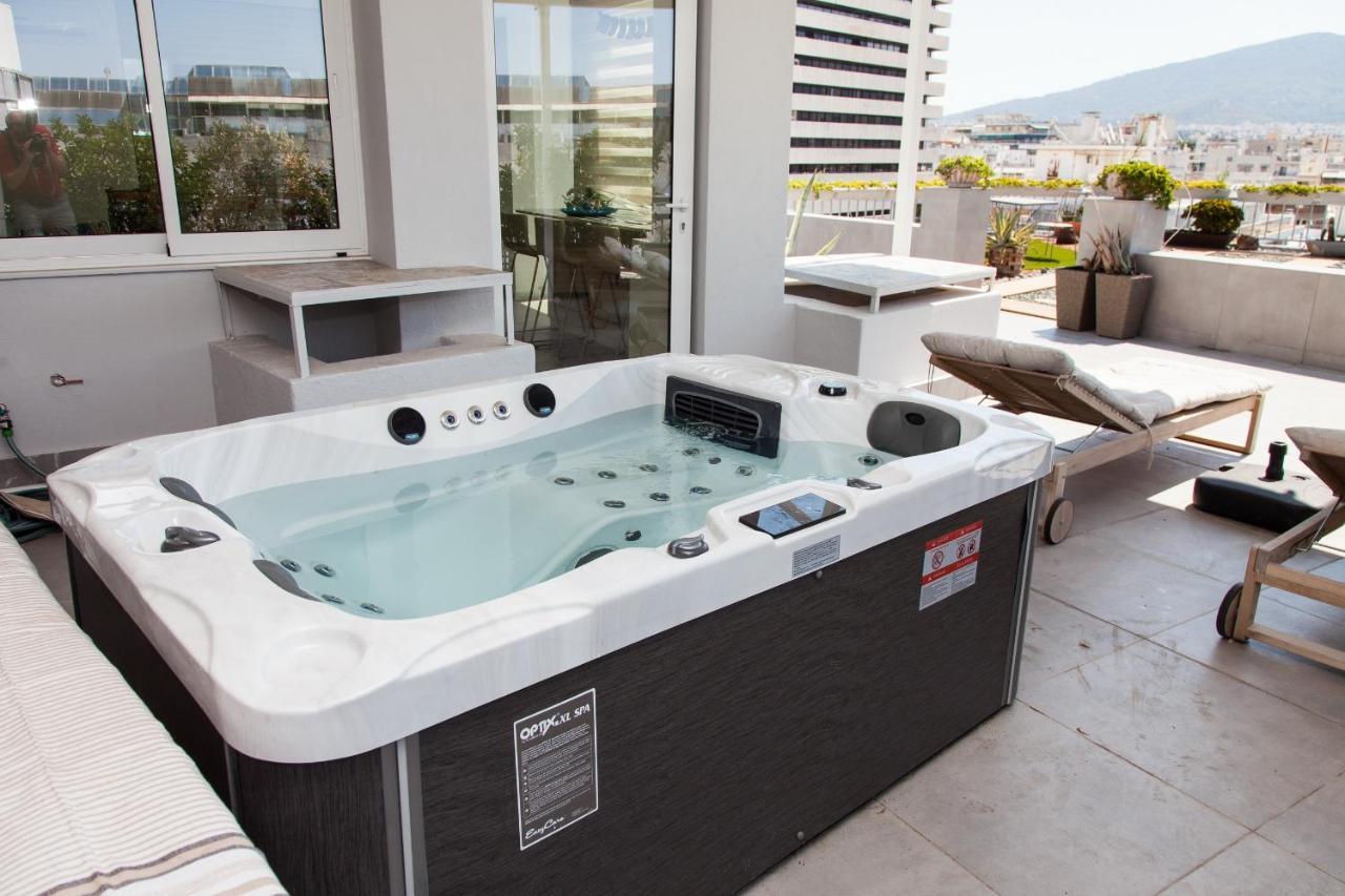شقة أثينا  في Gorgeous Penthouse With Private Jacuzzi And Amazing View! المظهر الخارجي الصورة